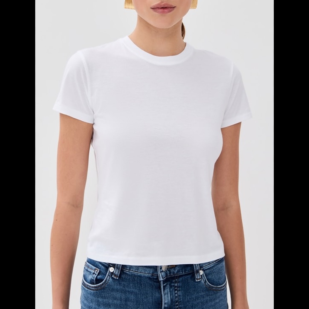 Frame Soft White Cotten Tee